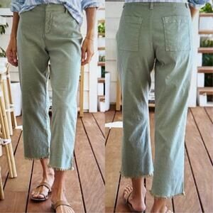 Frank & Elieen Kinsale Italian Performance Cotton Flax Blend Trouser In Rosemary